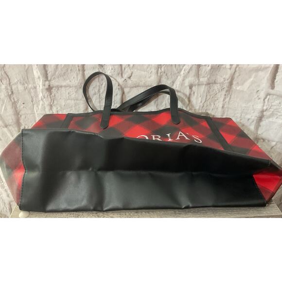 Victoria’s Secret Red & Black Plaid Tote Bag - Picture 7 of 12